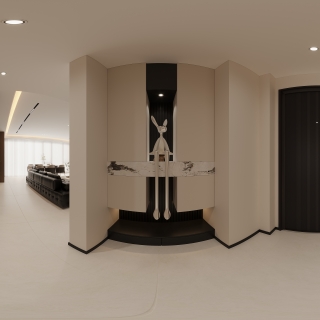 现代一楼入户全景