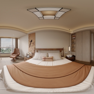 新中式2楼_主卧全景