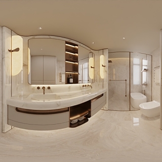 现代轻奢卫生间全景