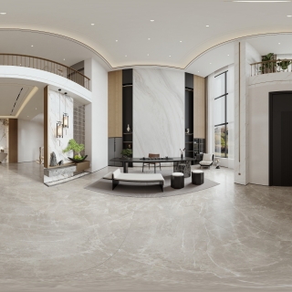 现代 客厅 全景 新