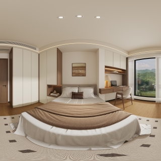 现代二楼次卧全景