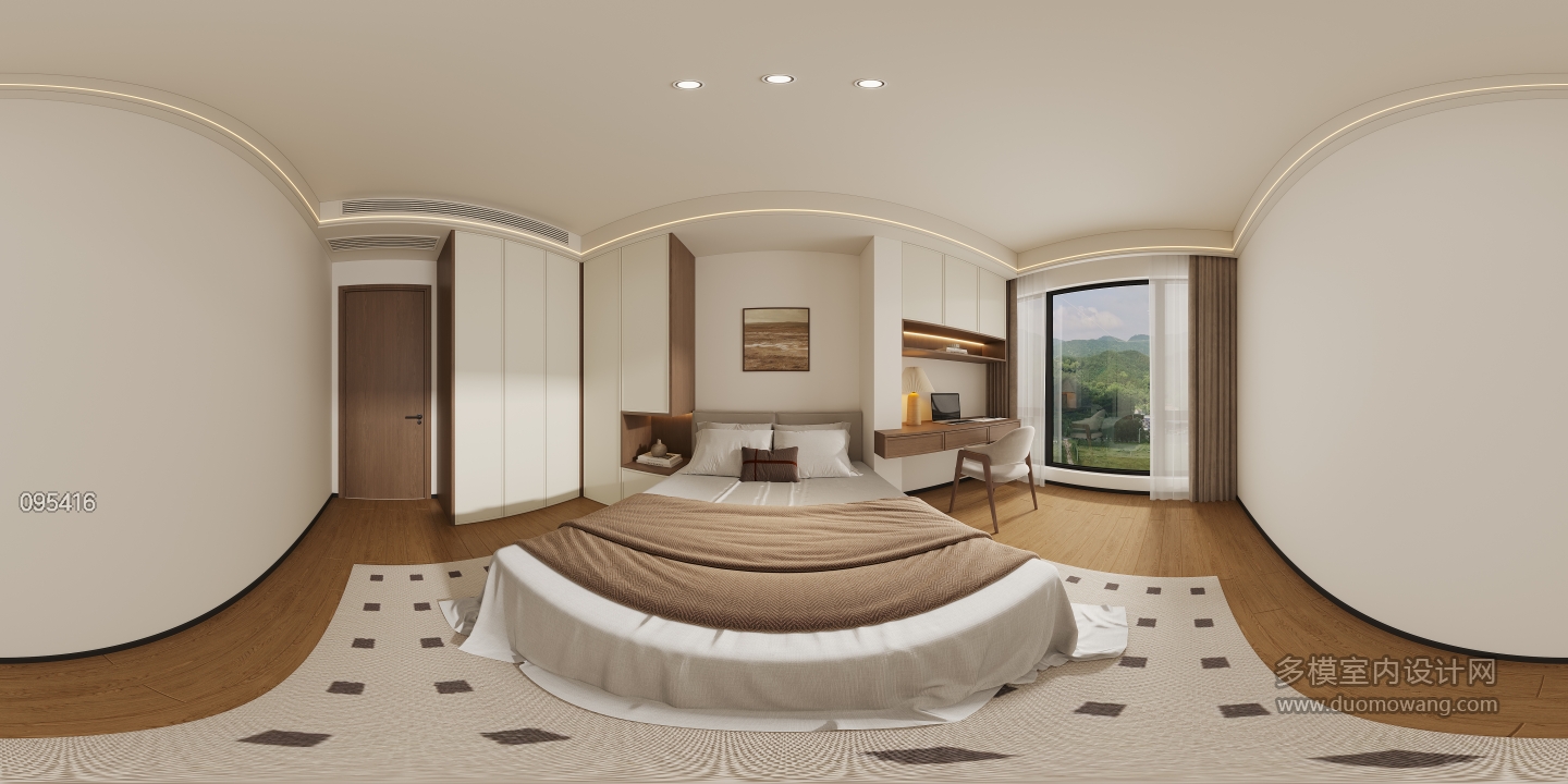 现代二楼次卧全景