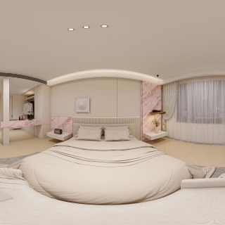 奶油风 主卧全景