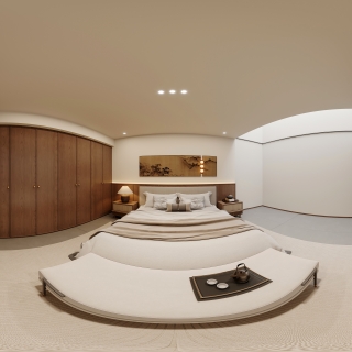 宋式美学负二卧室全景