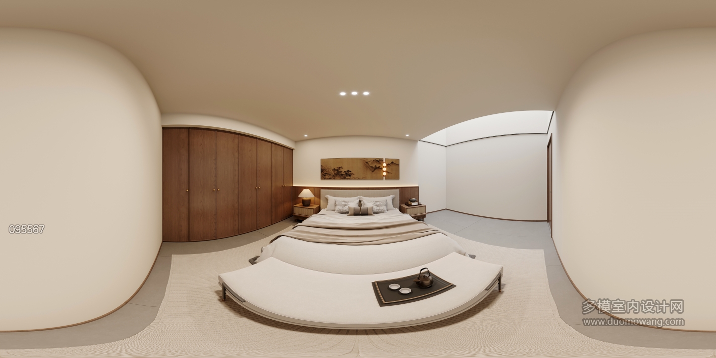 宋式美学负二卧室全景