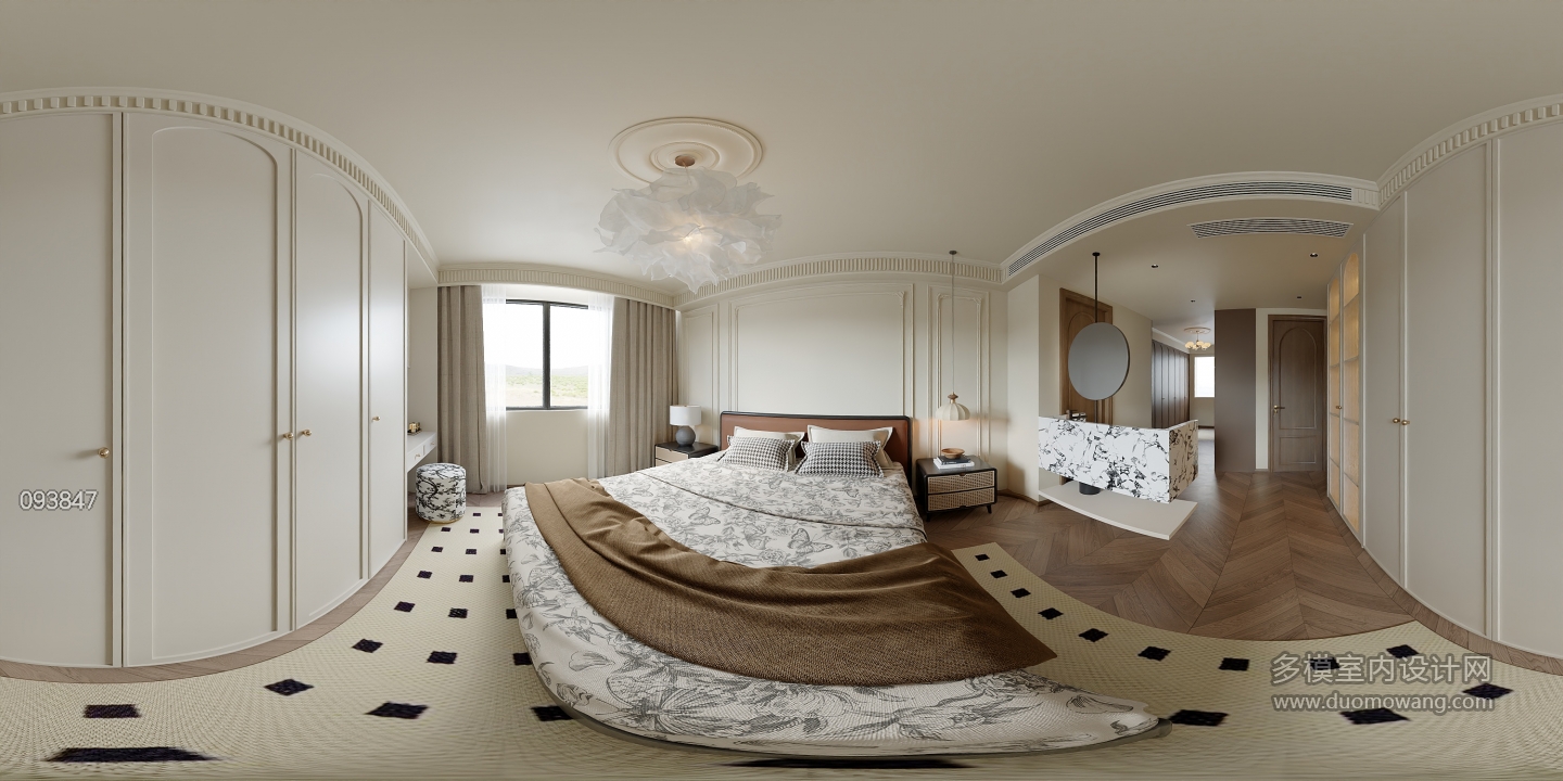 法式卧室全景