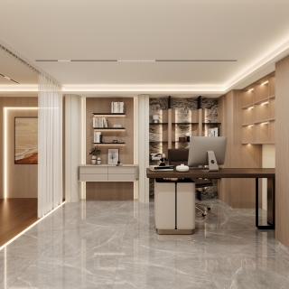 现代地下室书房