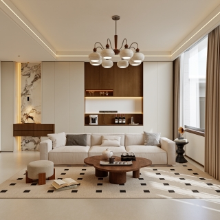 南河梁庄_中古客厅002