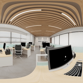 现代办公区全景