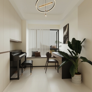 现代 书房 单张