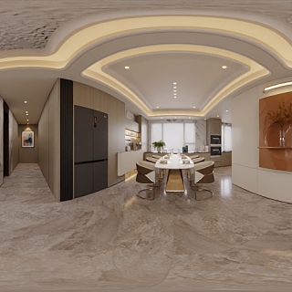 现代意式餐厅全景