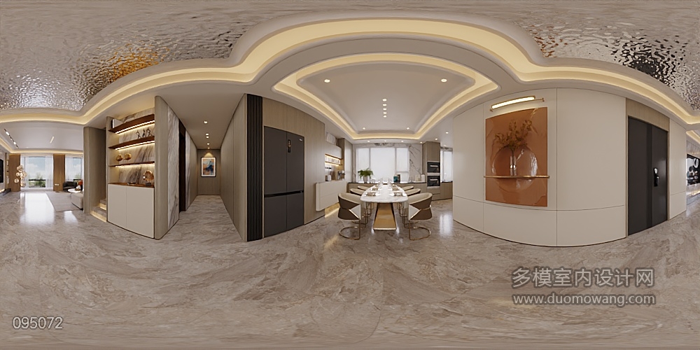 现代意式餐厅全景