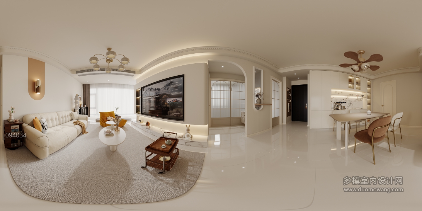 现代客厅全景