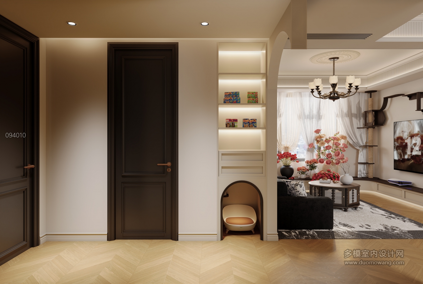 法式中古走廊猫卧室