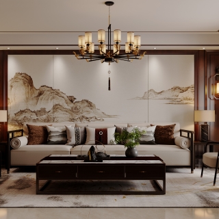 东晨花苑周先生_单张沙发背景