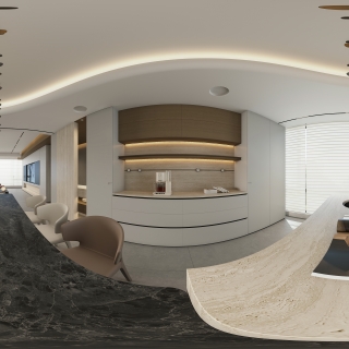 现代极简餐厅全景