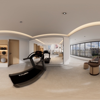 现代原木2楼健身房