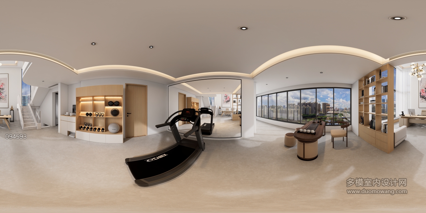 现代原木2楼健身房
