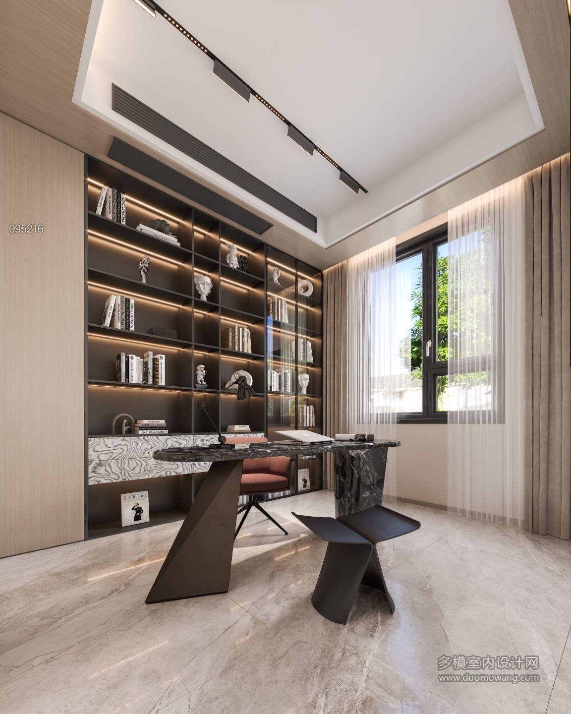 意式轻奢 书房 1