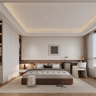 意式一层卧室特写