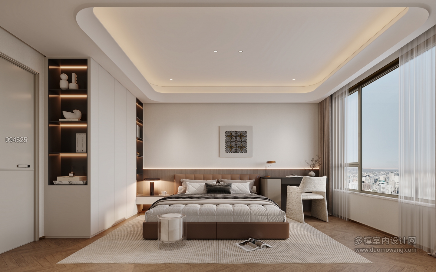 意式一层卧室特写