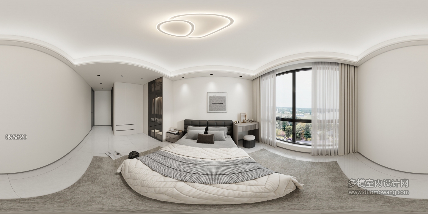 现代主卧全景