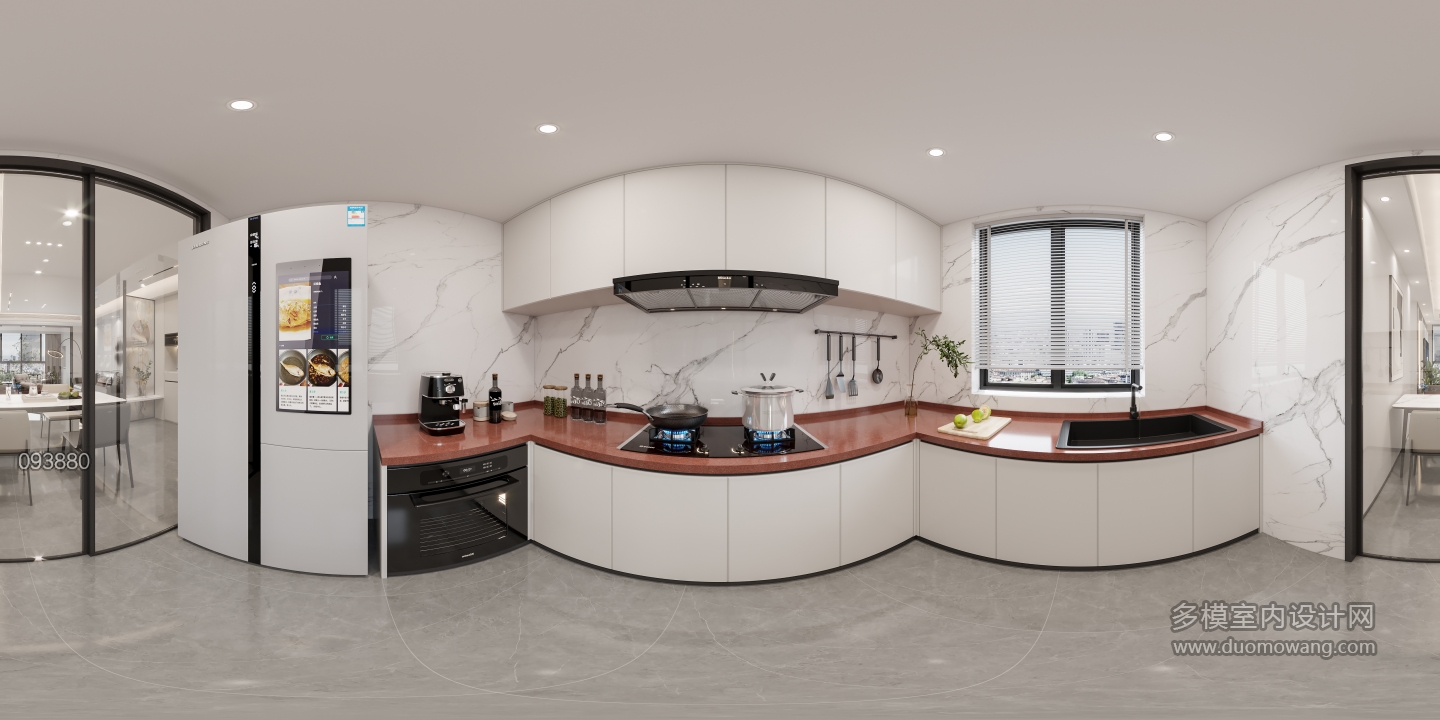 现代厨房全景