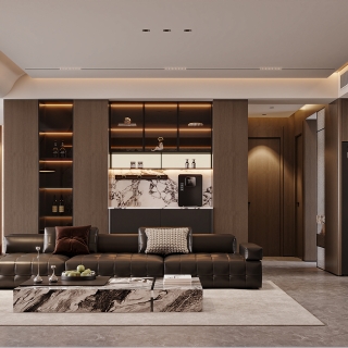 现代意式沙发背景特写