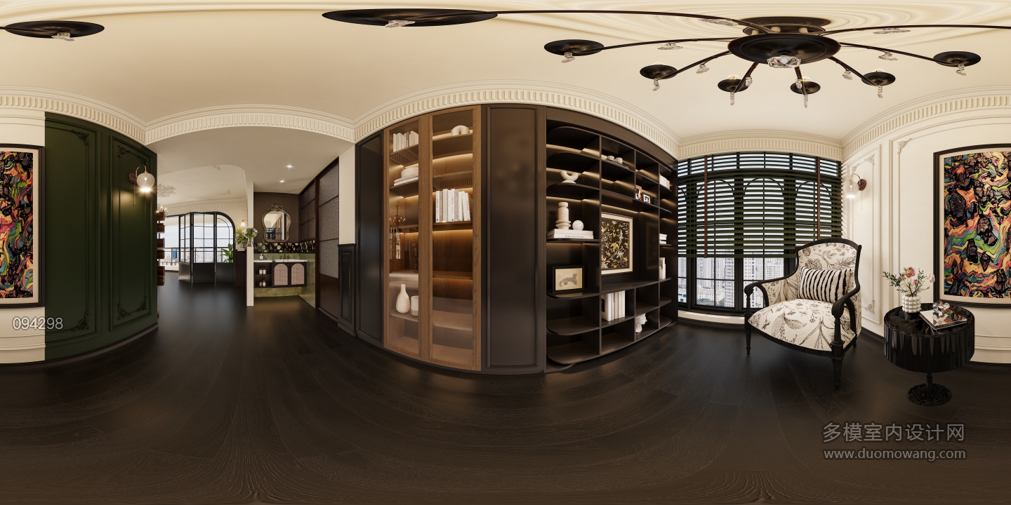 法式复古房间-全景