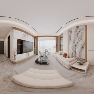 现代客餐厅全景