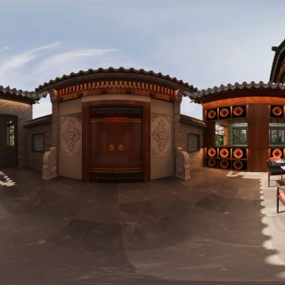 新中式火锅店前院 (1)