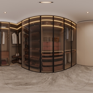 现代衣帽间全景