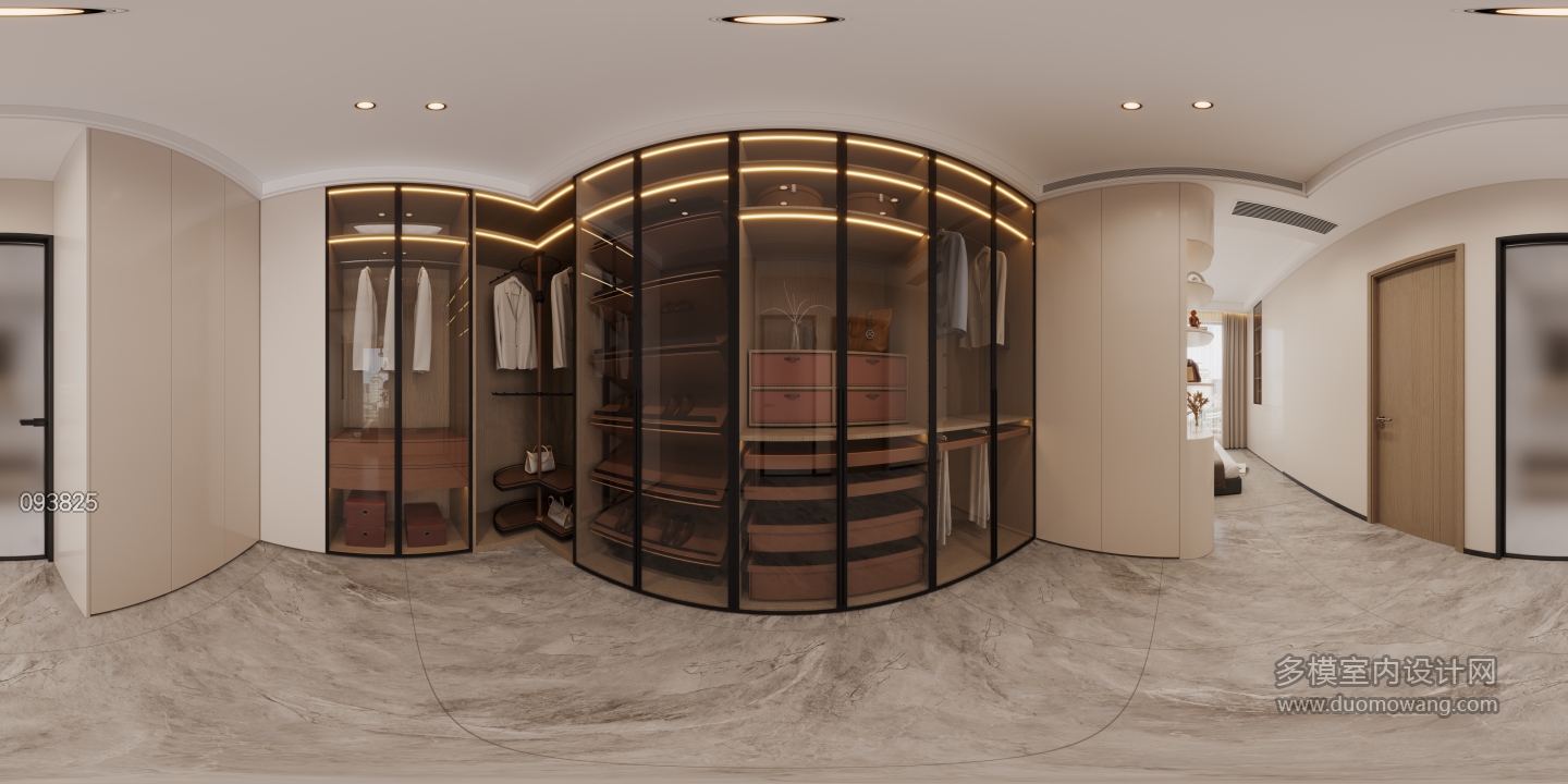 现代衣帽间全景