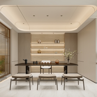 现代轻奢茶室单张