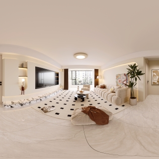 现代奶油客餐厅360