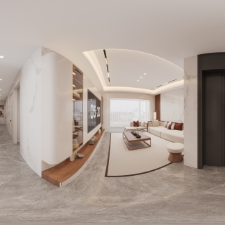 现代客餐厅全景