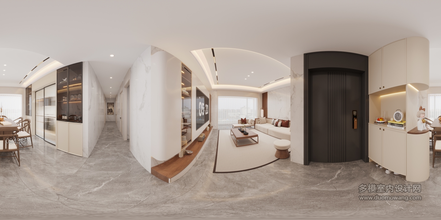 现代客餐厅全景