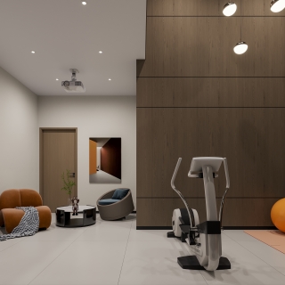 现代负二影音室静态