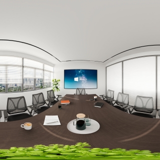 现代会议室全景