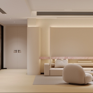 奶油风 沙发背景特写