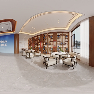 新中式酒展厅洽谈区360