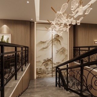 现代茶楼楼梯间2