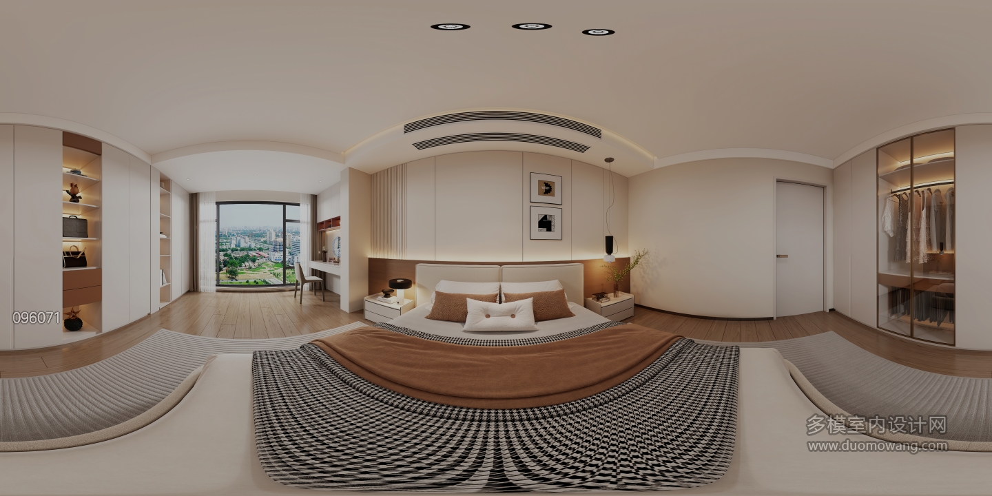 现代主卧全景