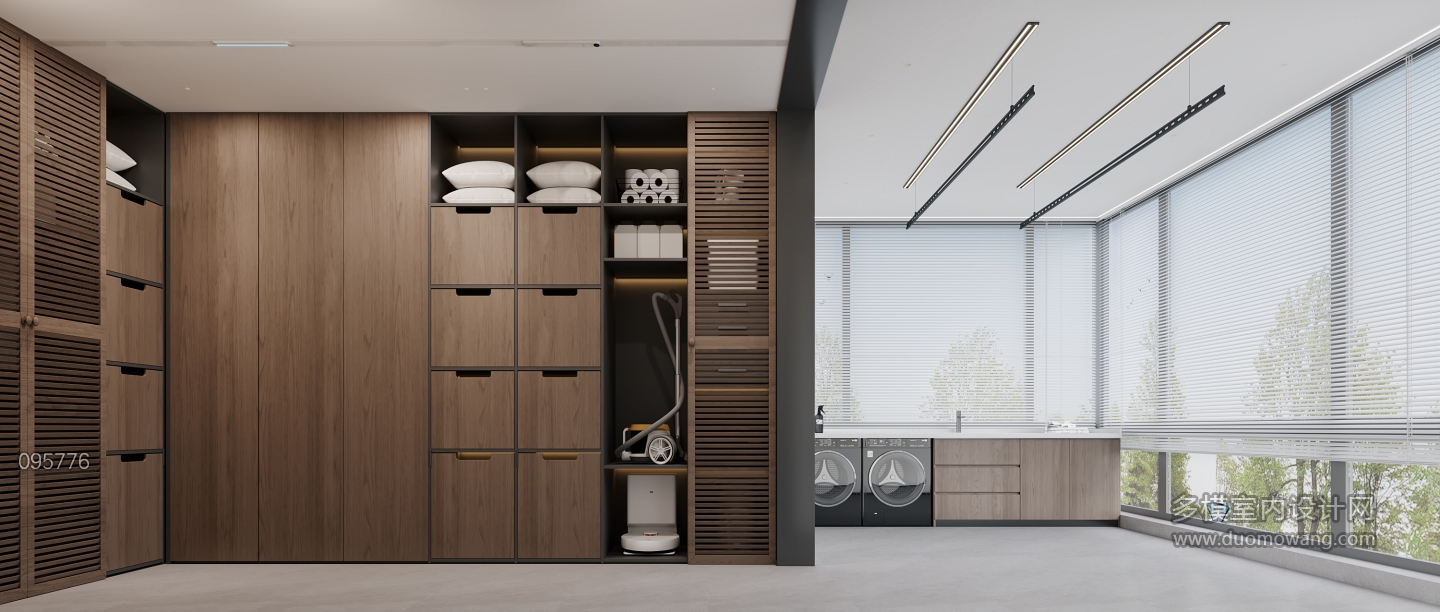 意式三层储物间特写