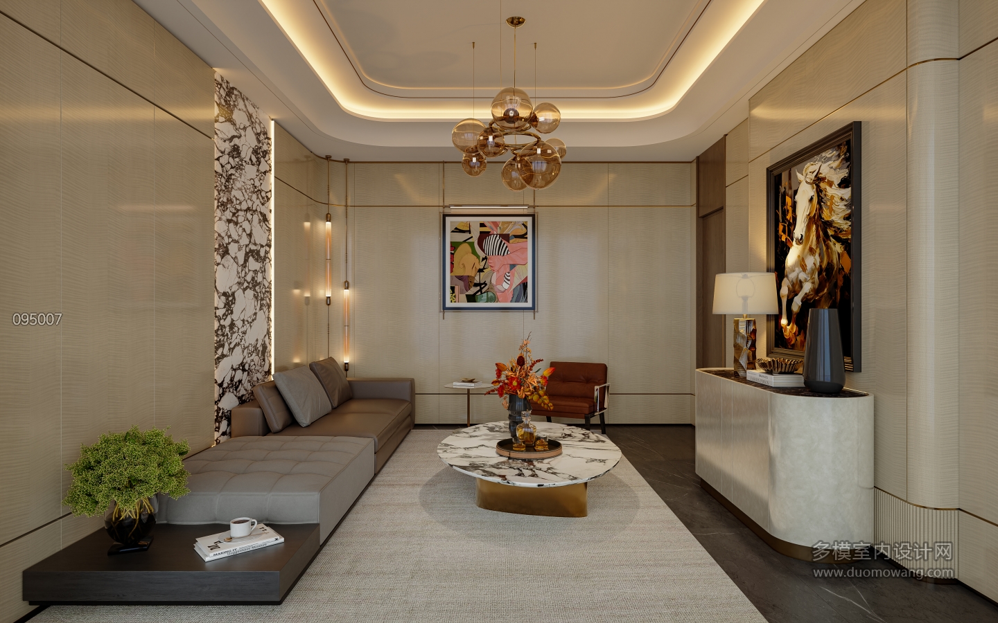 港式轻奢三层_三层休闲室