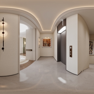 意式三层电梯间