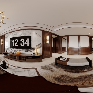 东晨花苑周先生_全景客厅