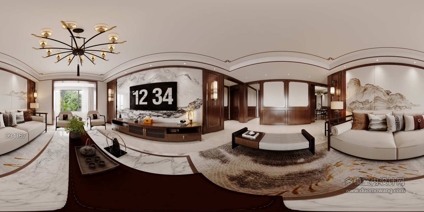 东晨花苑周先生_全景客厅