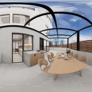 现代原木1楼后花园