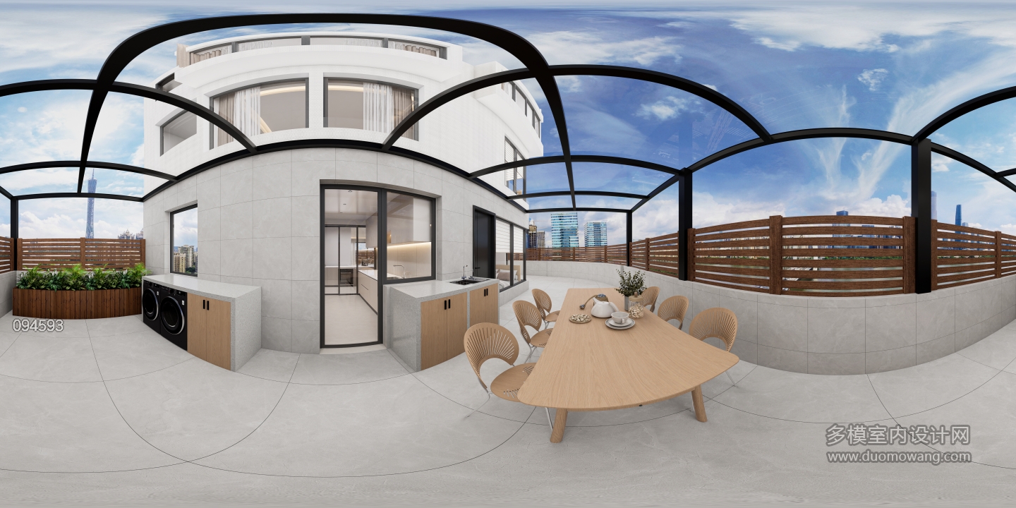 现代原木1楼后花园